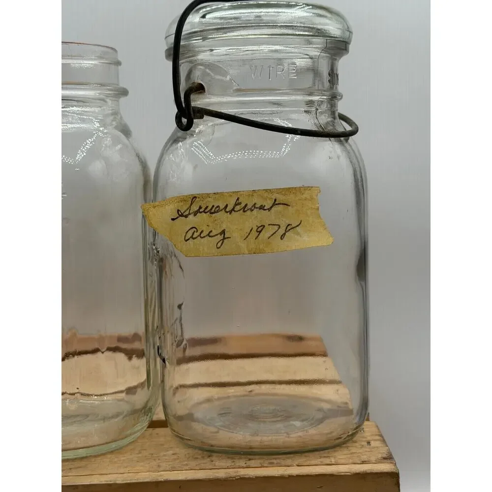 Vintage Clear Glass Ball Mason & Ideal Jars – Set of 3 - 7” Tall